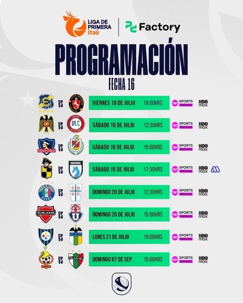 Calendario jornada 16 2025 Primera División 